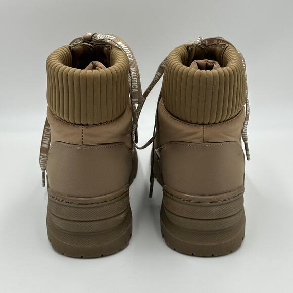 Vintage Y2K Nautica Lace Up Sabra Ankle Boots Booties Combat Tan Womens Size 8.5 - Picture 7 of 16